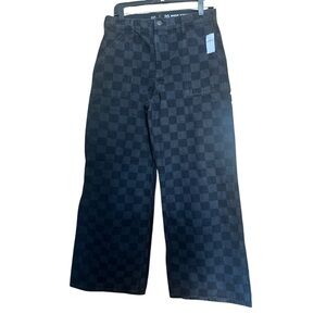 NWT Gap Teen Checkered Wide Stride Pants